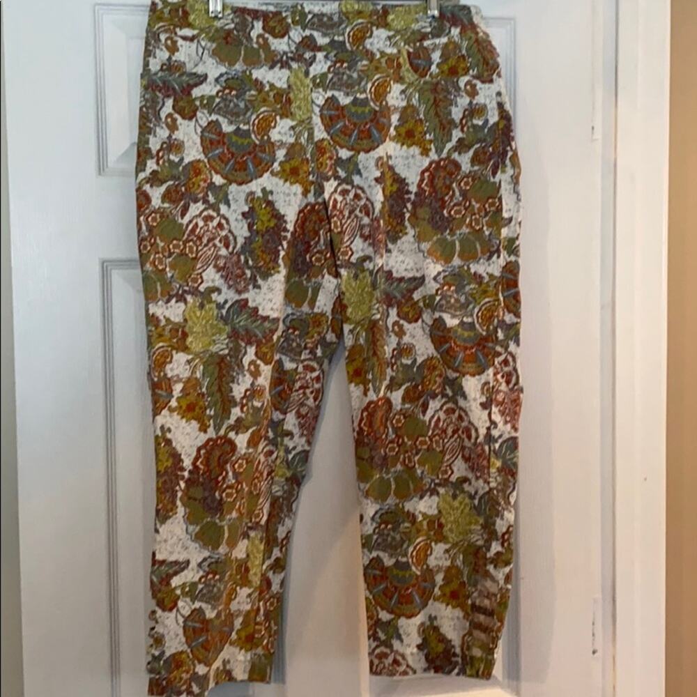 Multiples Women’s Size 14 Multi Color Print Cropp… - image 1
